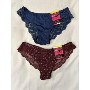 NEW Maidenform Tanga Panties Lace 40159 Maidenform Panty 2 Pair Women's Medium 6